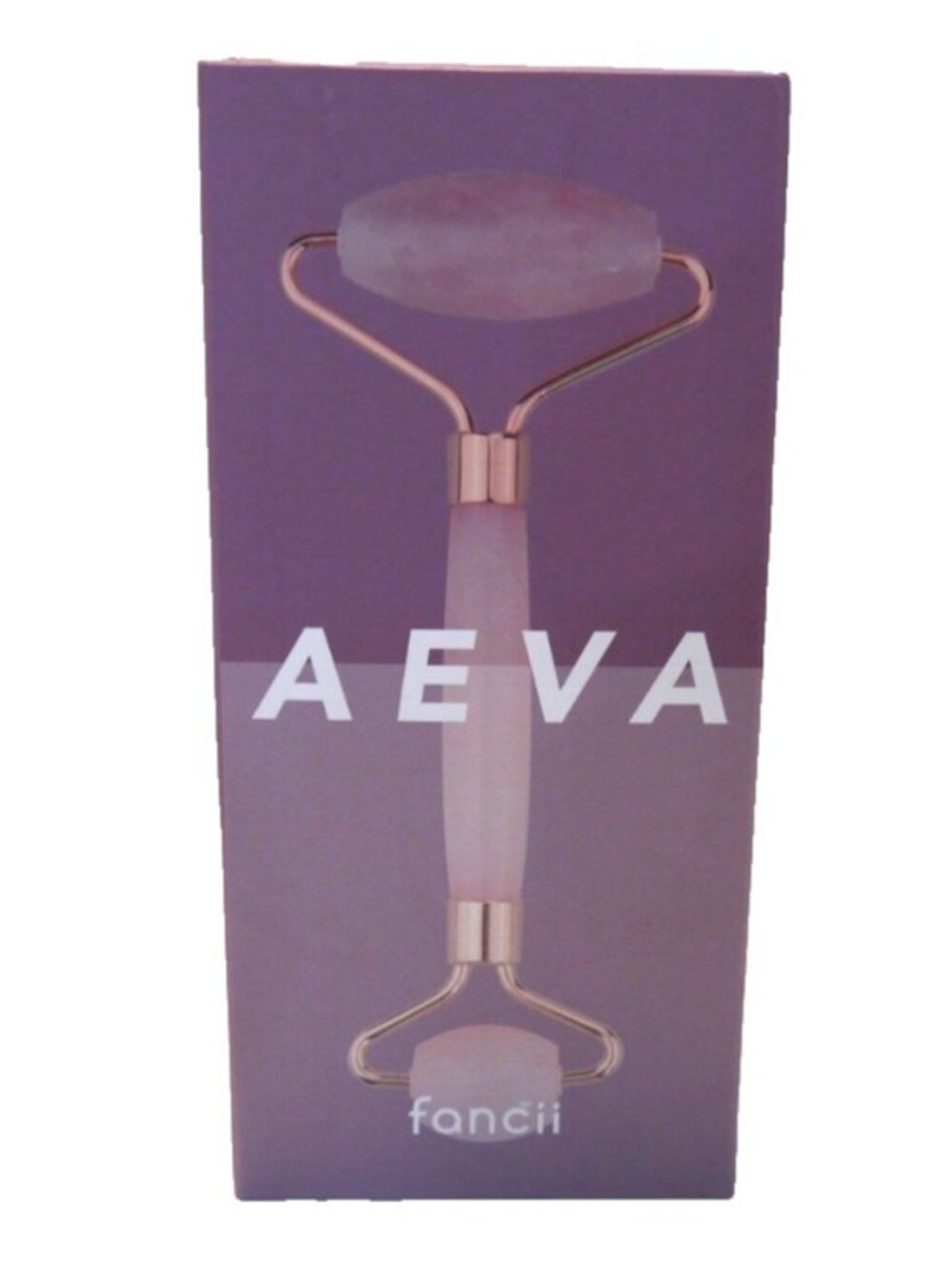 Fancii Aeva 100% Brazilian Rose Quartz skin facial wrinkle roller New, box dmg